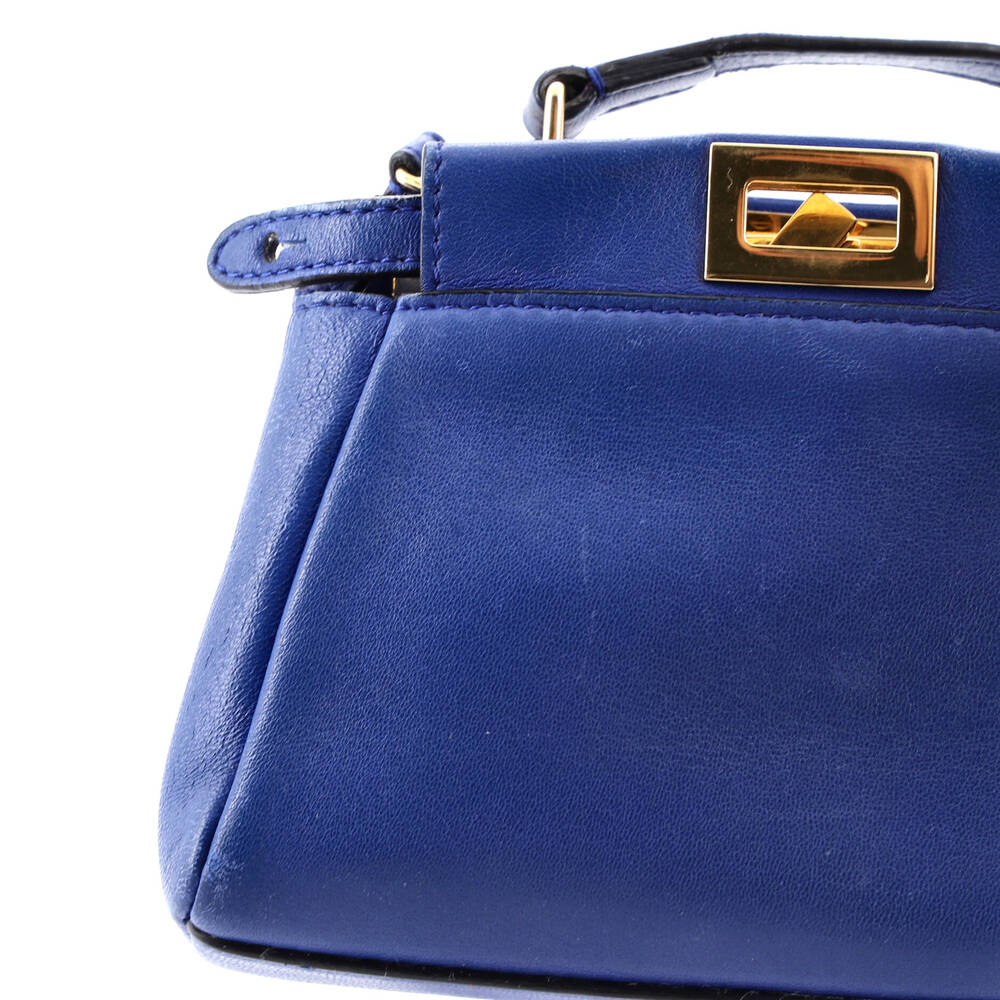 Fendi Peekaboo Bag Leather Micro #245680F79B - Picture 7 of 8